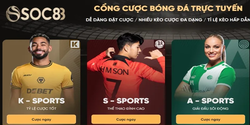 Sảnh thể theo SOC88 - sản phẩm cá cược chủ lực của nhà cái Sảnh thể theo SOC88 - sản phẩm cá cược chủ lực của nhà cái